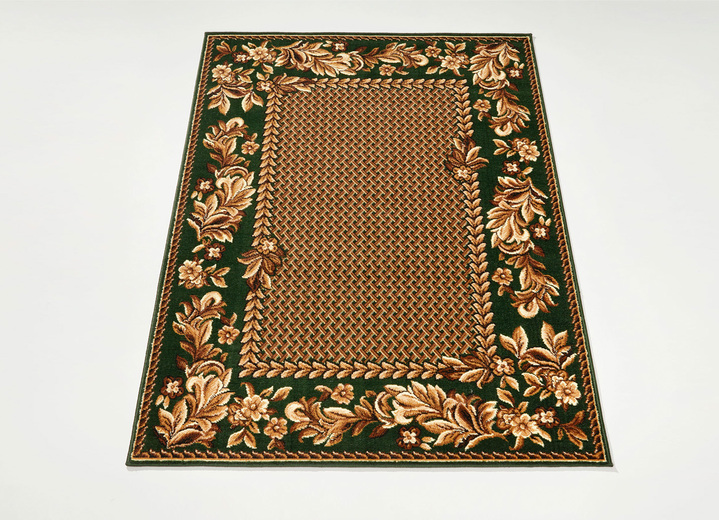 Klassiek - Bruggen en tapijten met bloemornamenten, in Größe 111 (60 x 110 cm) bis 282 (200 x 290 cm), in Farbe GROEN Ansicht 1