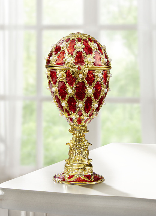 Woonaccessoires - Handgeschilderd muziekdoosje, in Farbe ROOD