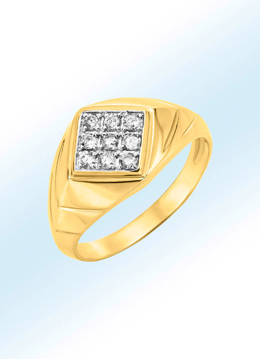 Ringen - Damesring met 9 briljanten, in Größe 160 bis 220, in Farbe  Ansicht 1