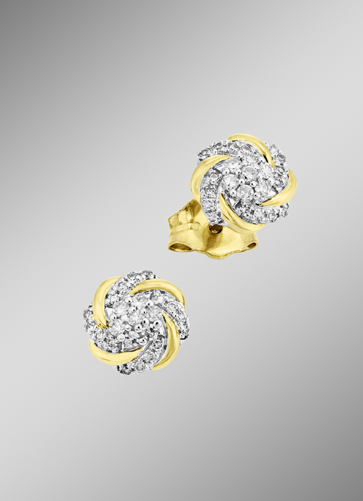 Oorbellen - Oorbellen met 46 diamanten, in Farbe  Ansicht 1