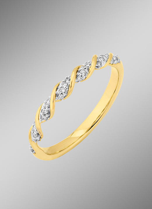 Ringen - Damesring met 26 diamanten, in Größe 160 bis 220, in Farbe  Ansicht 1