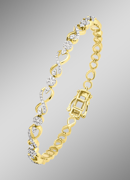 Armbanden - Armband met 115 diamanten, in Farbe  Ansicht 1