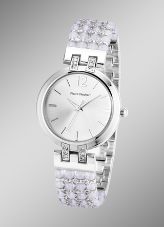 Pierre Chaubert Quartz dameshorloge met metalen kast en metalen armband