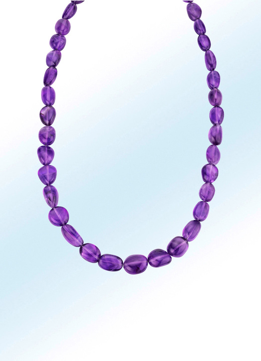 - Tijdloze ketting met echte amethist, in Farbe  Ansicht 1