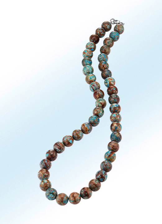 Halskettingen - Mooie ketting met echte Chrysocolla, in Farbe  Ansicht 1