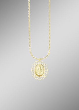 Mooie hanger Maria Portret met Ankerketting