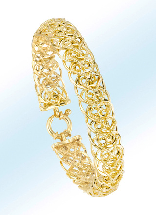 Armband met oneindigheidssymbool en structuur