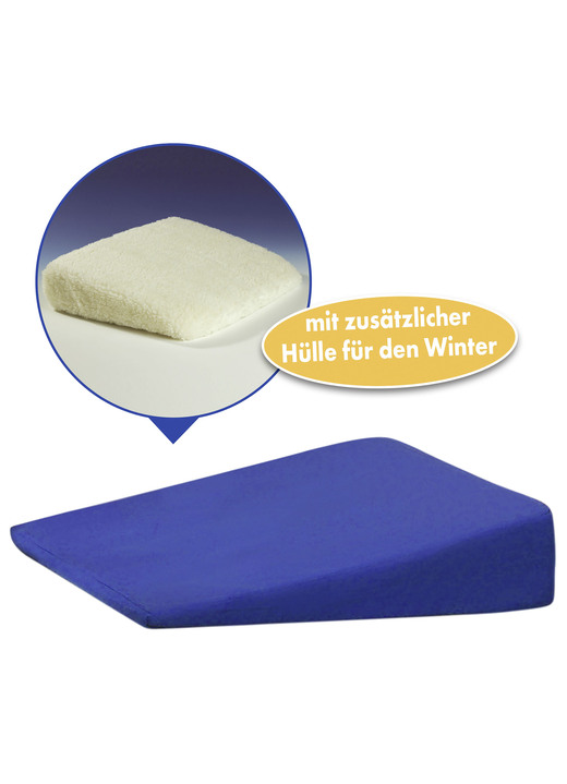 Zithulpmiddelen - Wigkussen, in Farbe BLAUW-WIT Ansicht 1