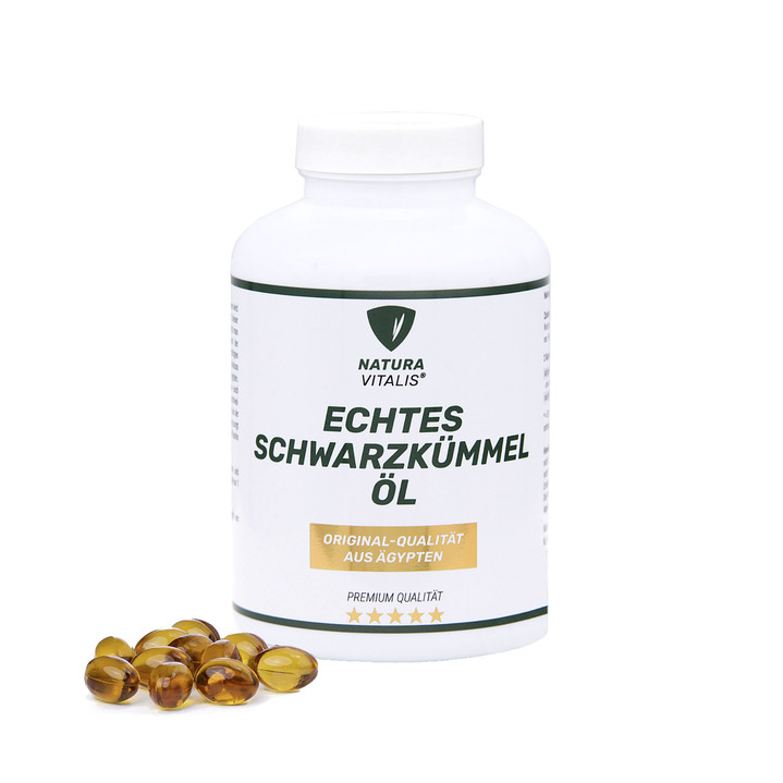 - Zwarte komijnolie capsules, in Farbe WEISS