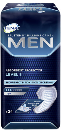 Tena Men inlegzolen bieden bescherming, comfort en discretie