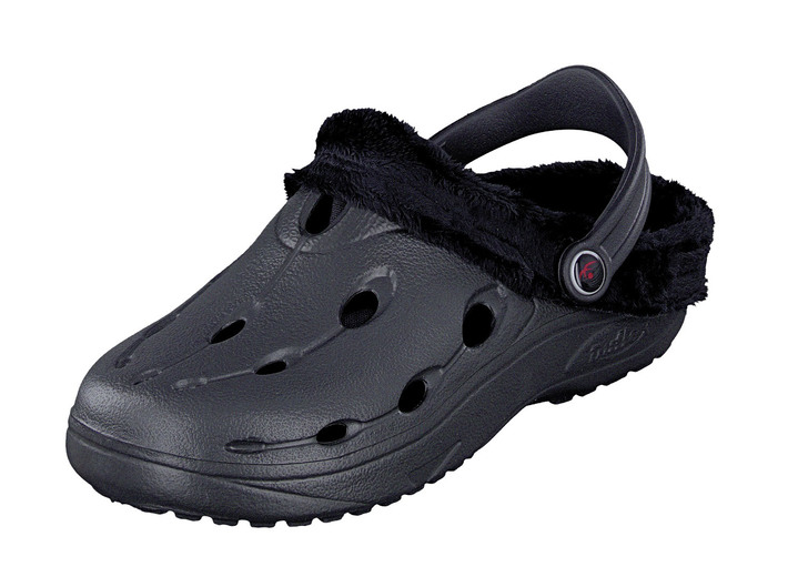 Huisschoenen - Dux winterklomp: Je favoriete schoen voor koude voeten, in Größe 3XL bis XXL, in Farbe ZWART Ansicht 1