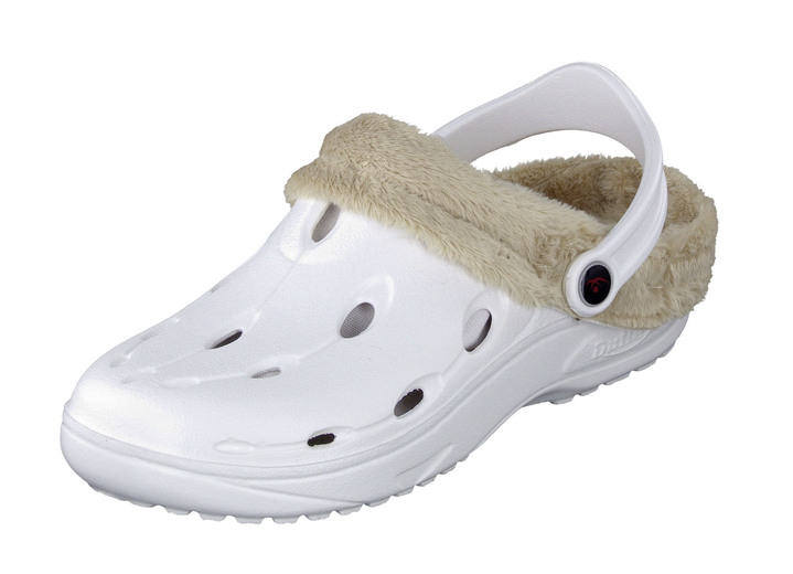 Huisschoenen - Dux winterklomp: Je favoriete schoen voor koude voeten, in Größe 3XL bis XXL, in Farbe WIT Ansicht 1