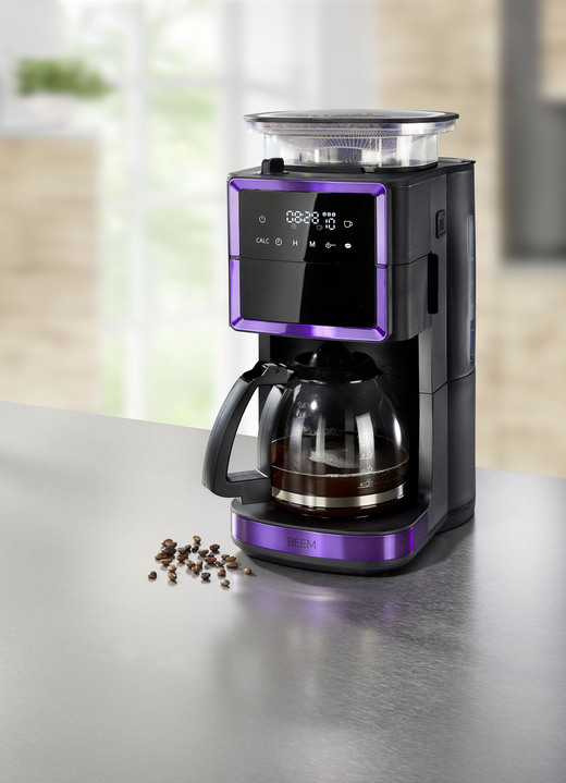 Koffie- & thee - Beem Fresh-Aroma-Perfect III Duo koffiemachine met glas en thermoskan, in Farbe PAARS Ansicht 1
