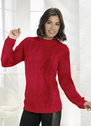 Trui met gevlochten designer