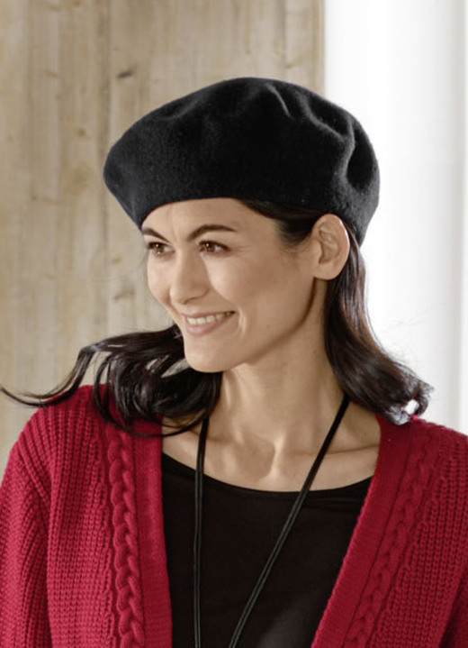- Pittige baret, in Farbe ZWART