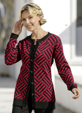 Gebreid vest met jacquarddessin