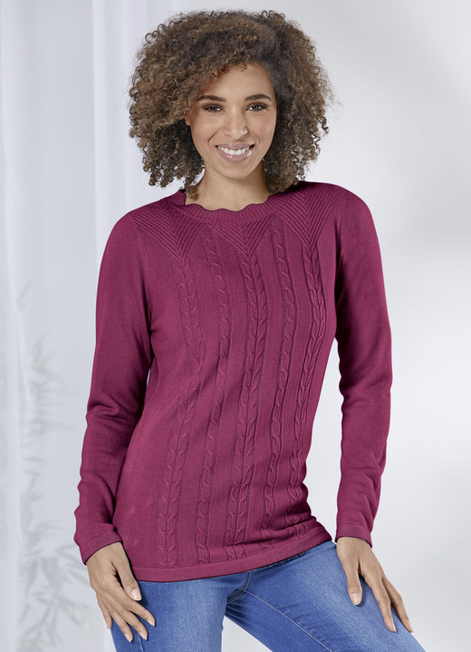 Basics - Trui in zeer zachte kwaliteit Basics - Trui in zeer zachte kwaliteit, in Größe 038 bis 054, in Farbe BROMBEERE