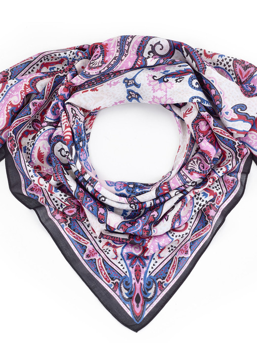 - Stof met paisleymotief, in Farbe CRÈME-ROZE-BLAUW Ansicht 1