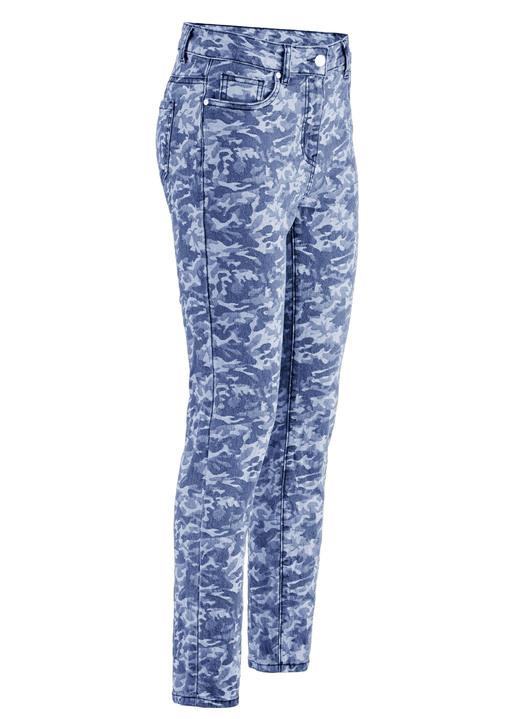 Broeken - Jeans met camouflagepatroon, in Größe 017 bis 050, in Farbe BLAUW-LICHTBLAUW Ansicht 1