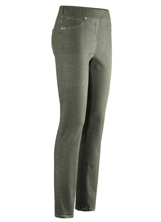 - Jeans in comfortabel instapmodel, in Größe 018 bis 054, in Farbe OLIJF MOEDERLIJK Ansicht 1