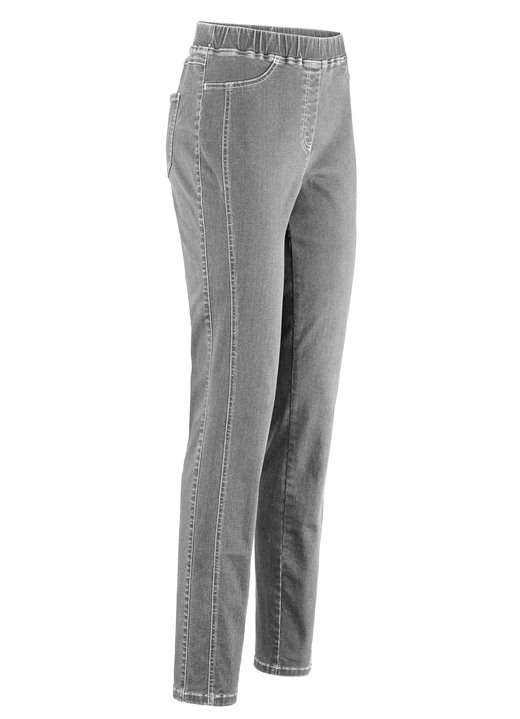 Hosen - Jeans in komfortabler Schlupfform, in Größe 018 bis 245, in Farbe GRAU Ansicht 1