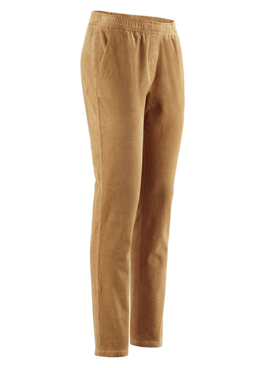Broeken met elastische band - Corduroy broek in pull-on-stijl, in Größe 018 bis 052, in Farbe CAMEL Ansicht 1