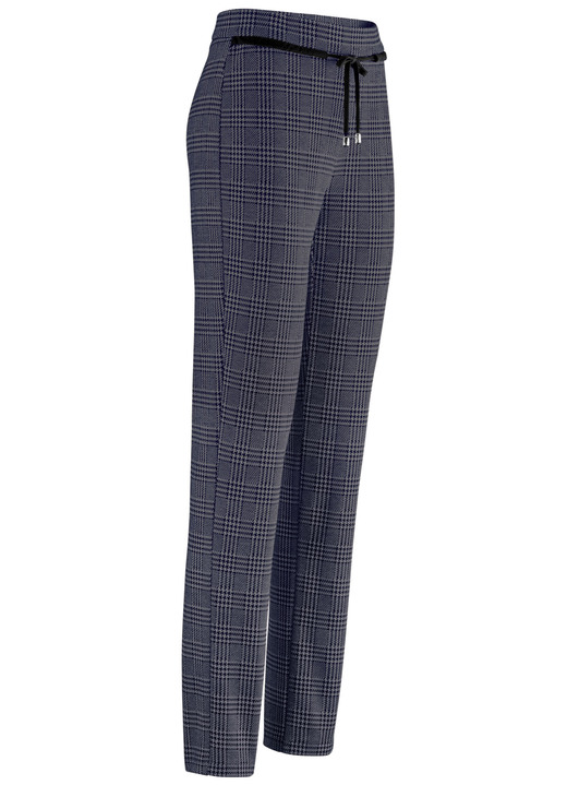 Broeken - Broek met het nieuwste Glencheck-design, in Größe 018 bis 235, in Farbe MARINE-GRAFIET Ansicht 1
