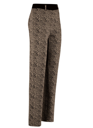 Broek met trendy dierenhuiddessin