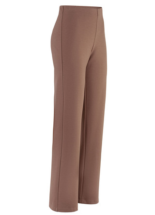 Jersey broek met uitlopende voetbreedte
