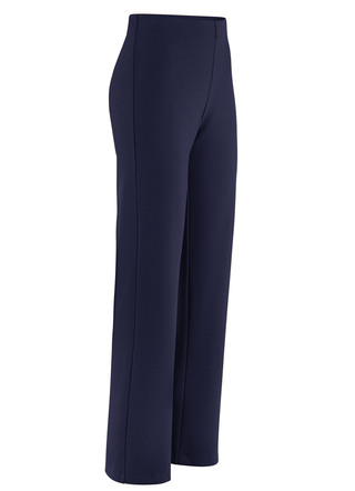 Jersey broek met uitlopende voetbreedte
