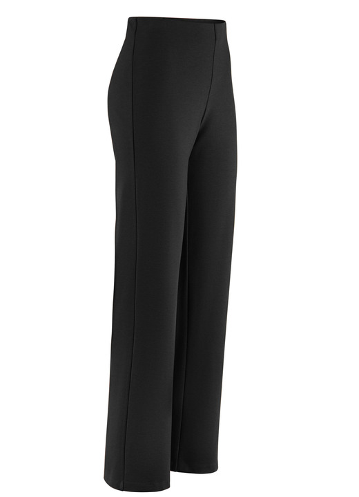 Broeken met elastische band - Jerseybroek met uitlopende enkelbreedte Broeken met elastische band - Jerseybroek met uitlopende enkelbreedte, in Größe 018 bis 092, in Farbe ZWART
