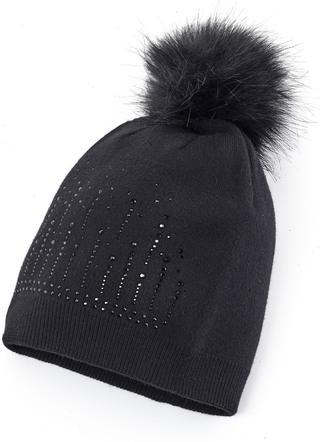 Muts met subtiele strass steentjes