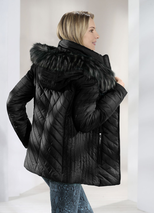 Winterjacks - Jas met afneembare capuchon, in Größe 036 bis 052, in Farbe ZWART Ansicht 1