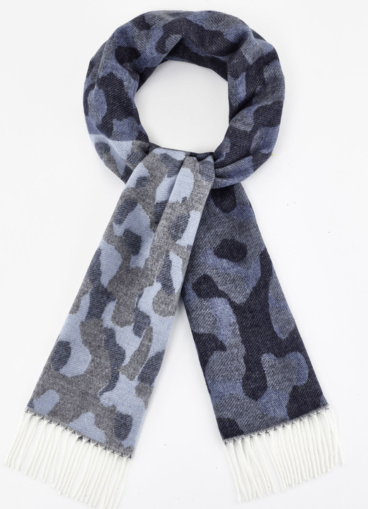 - Sjaal met camouflagedessin, in Farbe BLAUW-MEERKLEURIG Ansicht 1