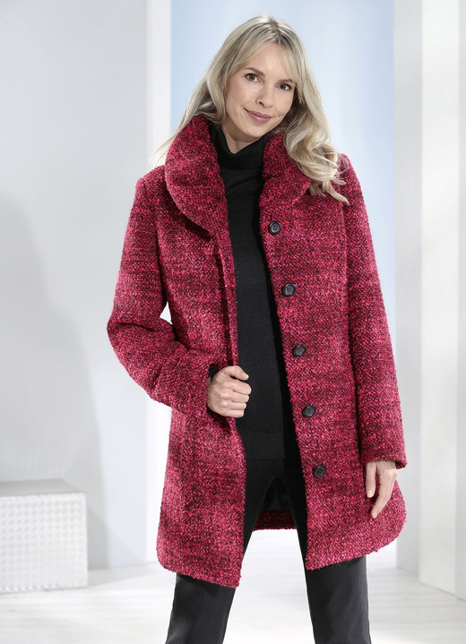 - Lange jas met knoopsluiting, in Größe 036 bis 054, in Farbe FUCHSIA-MULTICOLOR Ansicht 1