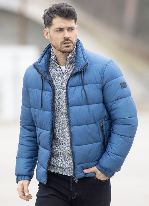- Gewatteerd kort jasje van “New Canadian”, in Größe 024 bis 062, in Farbe SAFFIERBLAUW Ansicht 1