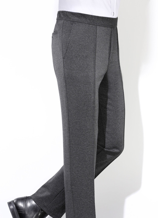 Broeken - ‘Klaus Modelle‘ pull-on broek in 3 kleuren, in Größe 024 bis 062, in Farbe ANTRACIET GEMÊLEERD Ansicht 1