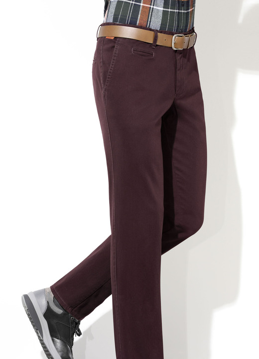 Broeken - 'Francesco Botti' broek, in 4 kleuren, in Größe 024 bis 062, in Farbe BORDEAUX Ansicht 1