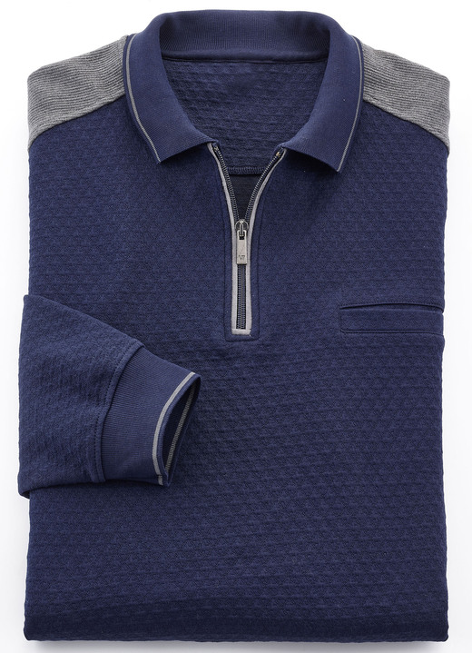 - Poloshirt, in Größe 046 bis 062, in Farbe MARINE GRIJS