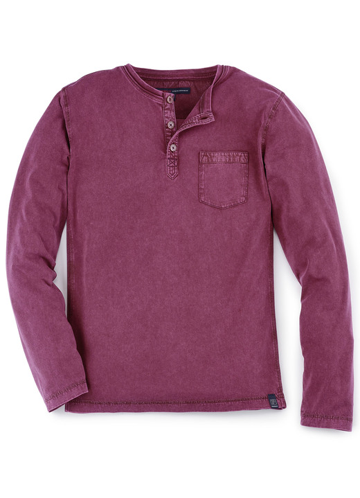 - Shirt met lange mouwen van “Paddock's” in 3 kleuren, in Größe 4XL (62) bis XXL (58), in Farbe BORDEAUX