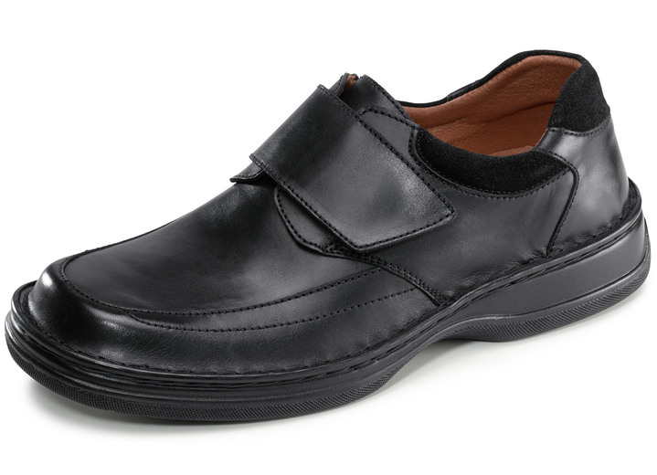 Instappers & veterschoenen - GINO GALANTE pantoffels met klittenbandsluiting, in Größe 039 bis 045, in Farbe ZWART