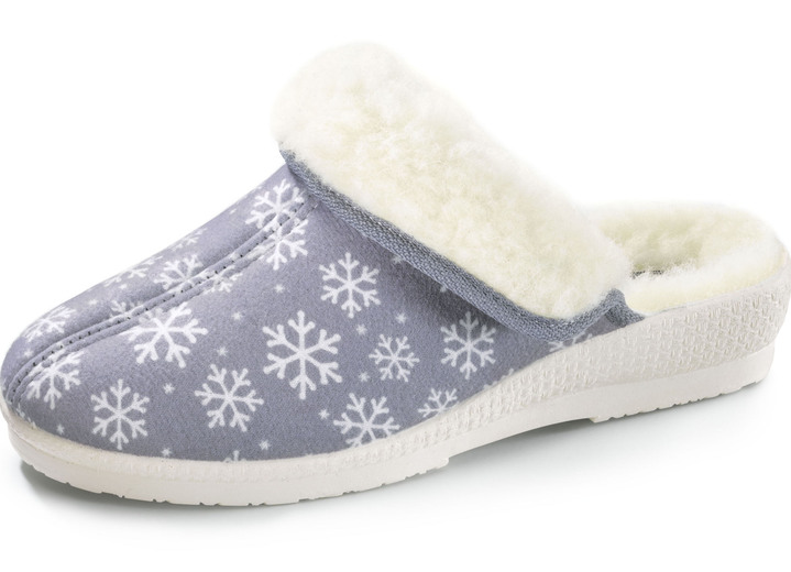 - Pantoffels gemaakt van textielmateriaal, in Größe 036 bis 042, in Farbe GRIJS
