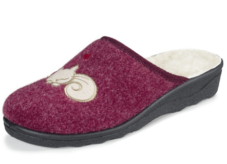 Slippers met schattige kat applicatie