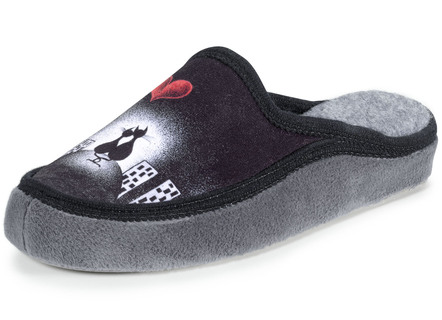 Laurina slipper met zoete motief print