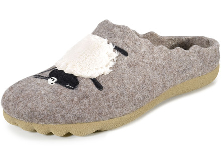 Laurina slipper met schapen applicatie