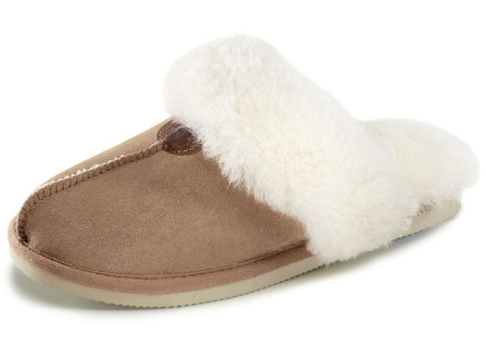 Slippers gemaakt van gecertificeerde Doubleface schapenvacht