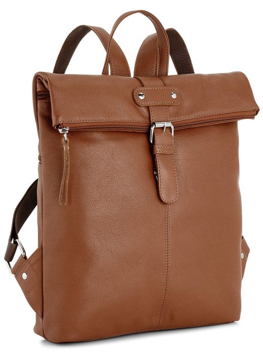 Tassen - Laurina, rugzak, dames, met twee verstelbare schouderbanden Tassen - Laurina, rugzak, dames, met twee verstelbare schouderbanden, in Farbe COGNAC