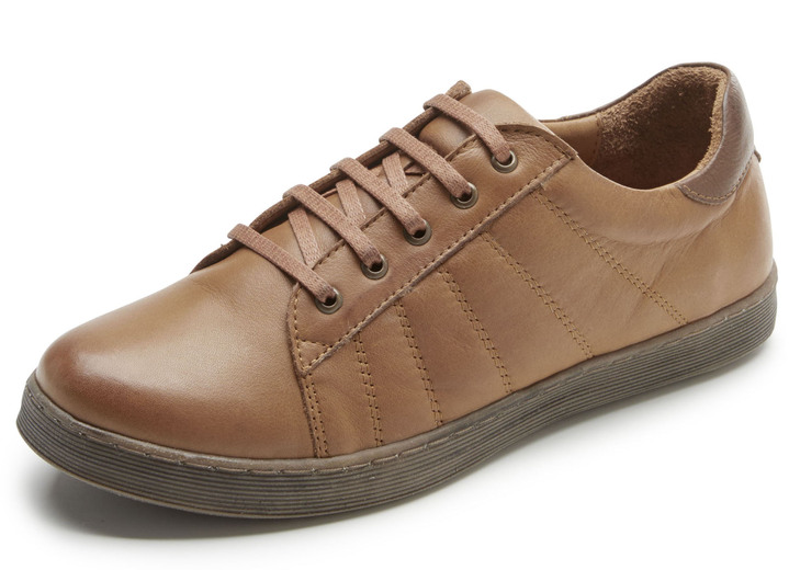 - Andrea Conti veterschoenen met contrasterende bies aan de achterkant, in Größe 036 bis 042, in Farbe COGNAC Ansicht 1