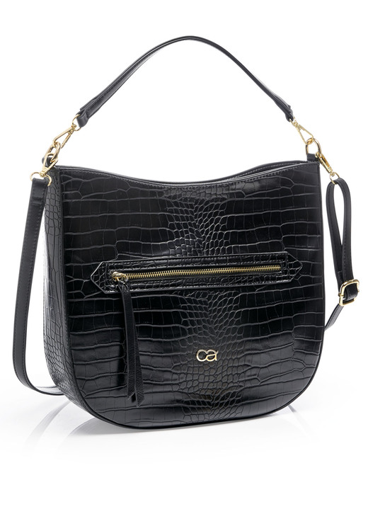 - Collezione Allessandro Tasche aus krokogeprägtem Synthetikmaterial, in Farbe SCHWARZ