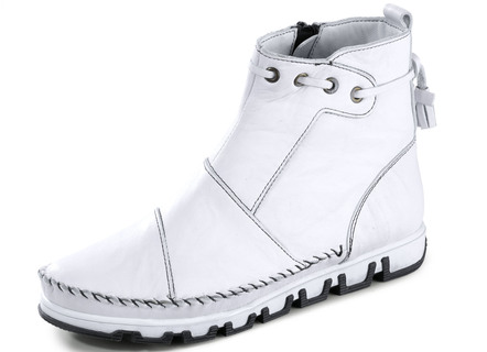 Gemini mocassin enkellaarsje van nappa rundleder met kreukstructuur